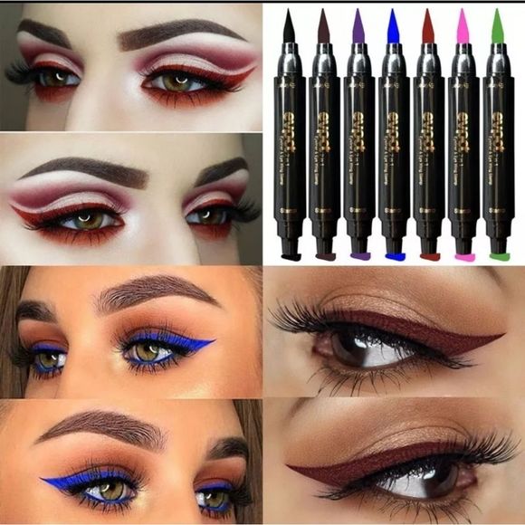 Easy wing eyeliner. Easy Liquid eyeliner with wing stamp. Various colors. - Picture 3 of 8